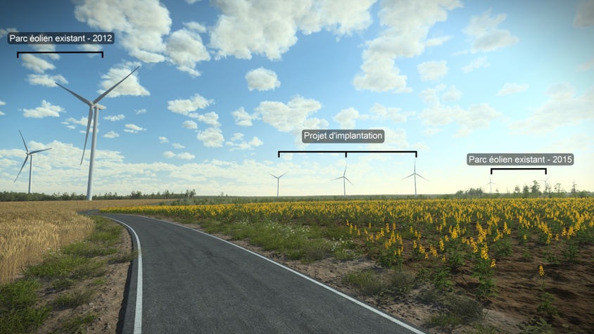 Contextualize wind project amongst existing farms